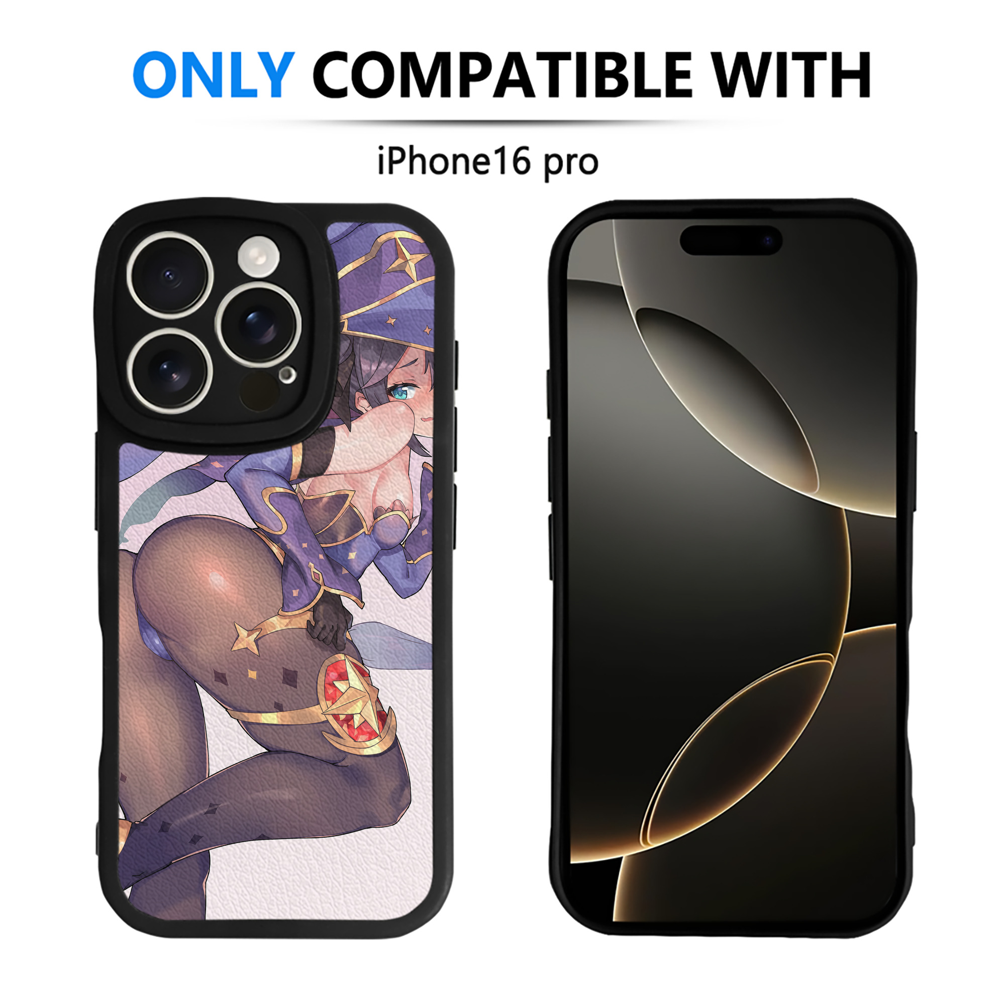 げんし神 genshin 【iPhone 16シリーズ対応】シリコンスマホケース（レザー調） 材質：シリコン